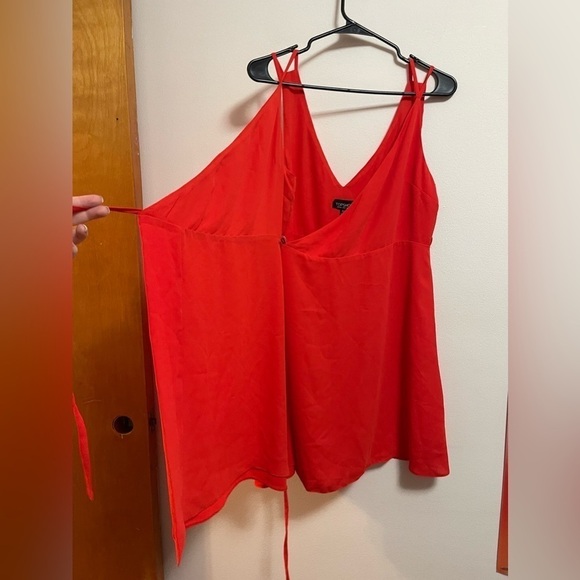Topshop - Women’s Bright Orange/Red Wrap Around Mini Dress - US 8/UK 12/EUR 40 - Picture 6 of 6